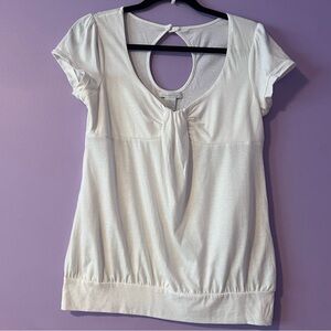 Charlotte Russe White Knotted Top